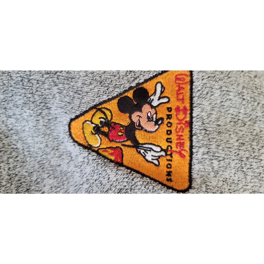 Quarter-zip Pullover Sweatshirt Disney Mickey Triangle Embroidered Logo Men's XL - Picture 7 of 8